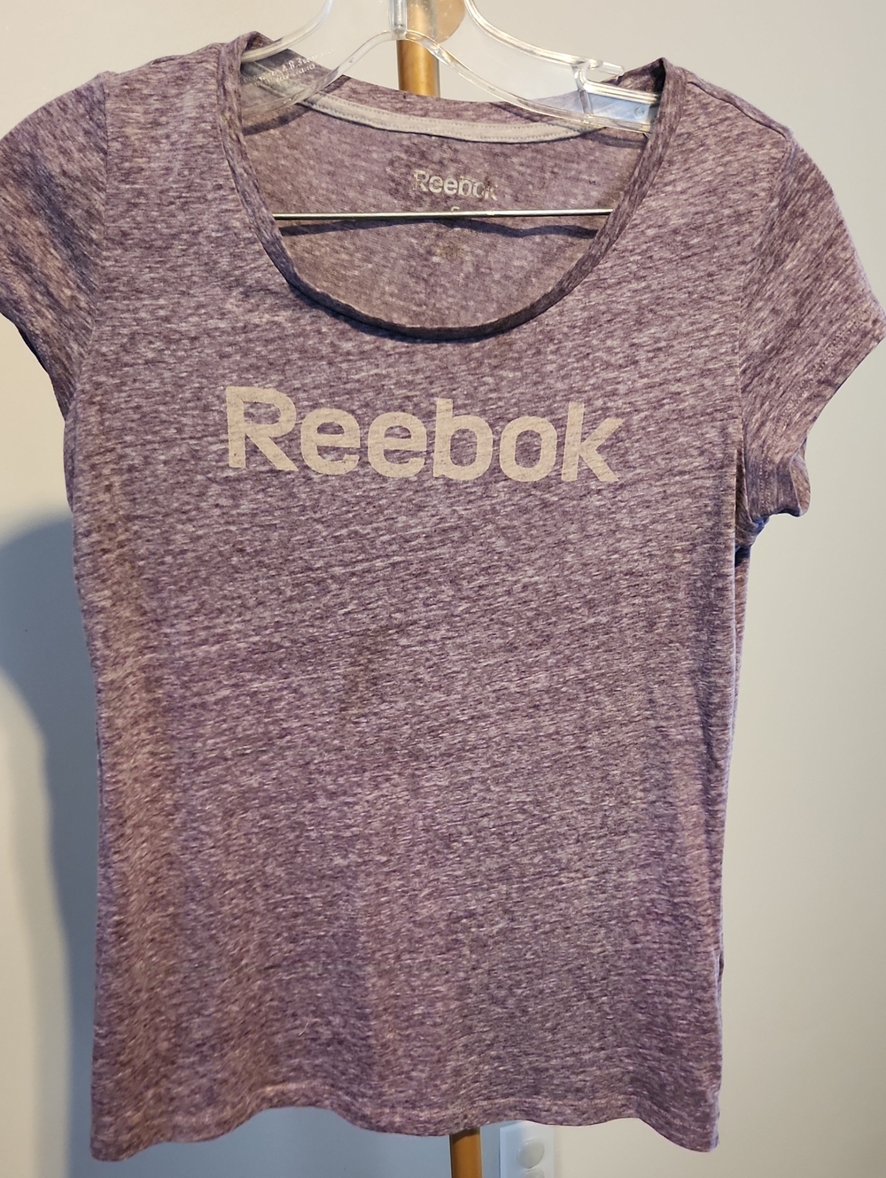 Reebok Women's Purple Heather Logo Tee